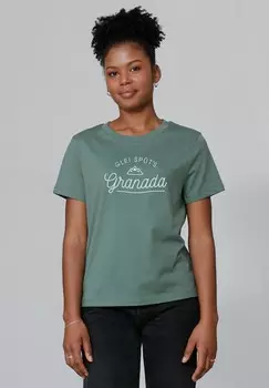 Футболка с принтом GLEI SPT'S GRANADA watapparel, темно-зеленый