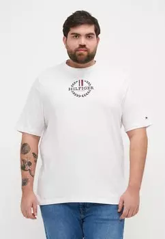 Футболка с принтом GLOBAL STRIPE WREATH TEE Tommy Hilfiger, белый