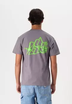 Футболка с принтом GLOW TEE UNISEX HUF, темно-фиолетовый