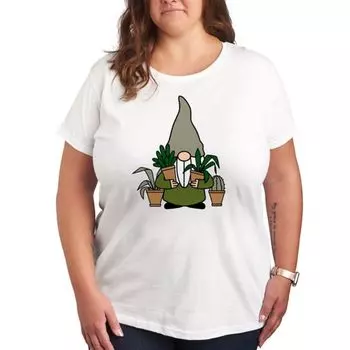 Футболка с принтом гнома и растений Licensed Character, белый