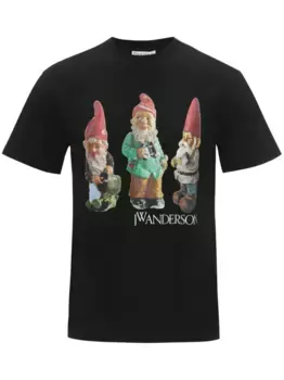 Футболка с принтом Gnome Trio JW ANDERSON, черный