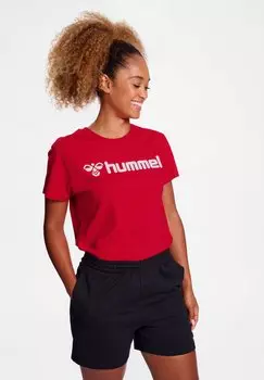 Футболка с принтом GO 2 0 LOGO S/S Hummel, цвет true red