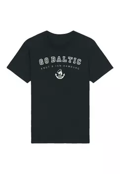 Футболка с принтом GO BALTIC KNUT JAN HAMBURG F4NT4STIC, черный