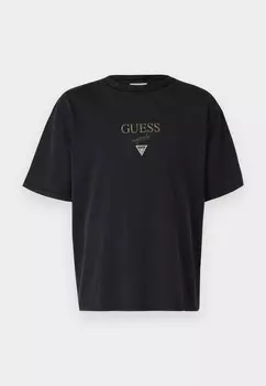 Футболка с принтом GO LOGO TEE Guess Originals, черный