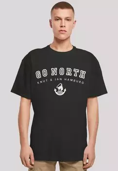 Футболка с принтом GO NORTH KNUT JAN HAMBURG F4NT4STIC, черный