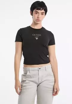 Футболка с принтом GO VINTAGE BAKER BABY Guess Originals, черный