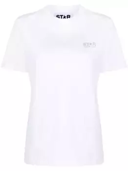 Футболка с принтом GOLDEN GOOSE, белый