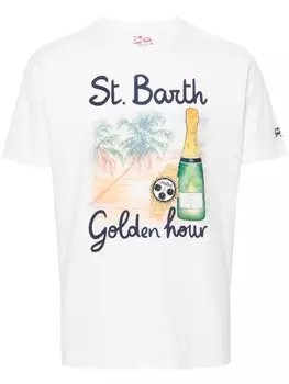 Футболка с принтом Golden Hour MC2 Saint Barth, белый