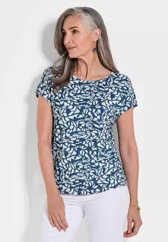 Футболка с принтом GOLDNER, белый