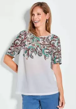 Футболка с принтом GOLDNER, белый