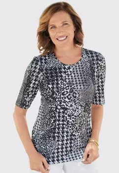 Футболка с принтом GOLDNER, черный