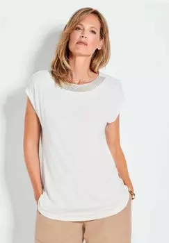 Футболка с принтом GOLDNER, молочный