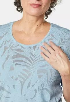 Футболка с принтом GOLDNER, светло-голубой