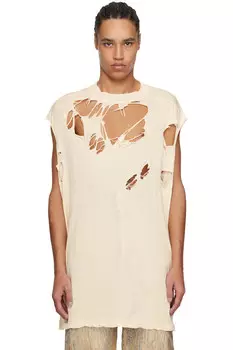 Футболка с принтом «Голливуд» Rick Owens Drkshdw, цвет natural