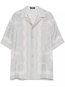 Футболка с принтом головы Медузы Versace, серый