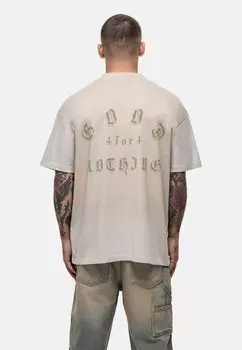 Футболка с принтом Good For Nothing, песочный