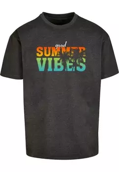 Футболка с принтом GOOD SUMMER VIBES HEAVY OVERSIZE Merchcode, серый