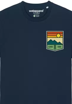 Футболка с принтом GOOD VIBE watapparel, темно-синий