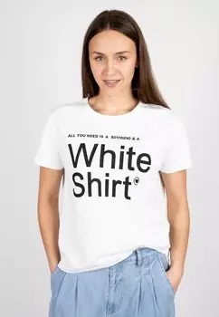 Футболка с принтом Grace, белый