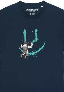 Футболка с принтом GRAFFITI ASTRONAUT watapparel, темно-синий