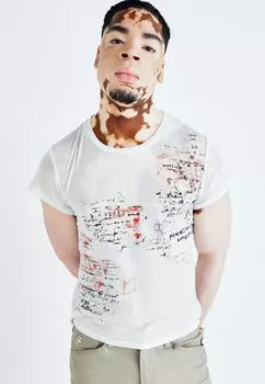 Футболка с принтом GRAFFITI CAP SLEEVE Jaded London, белый/mehrfarbig