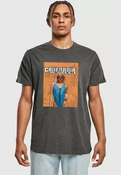 Футболка с принтом GRAND CALIFORNIA ROUND NECK Merchcode, цвет charcoal