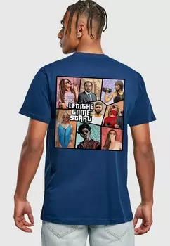 Футболка с принтом GRAND COLLAGE ROUND NECK Merchcode, темно-синий