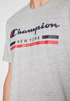 Футболка с принтом GRAPHIC CREWNECK Champion, серый