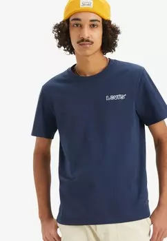 Футболка с принтом GRAPHIC CREWNECK TEE Levi's®, темно-синий