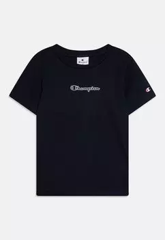 Футболка с принтом GRAPHIC CREWNECK WITH LARGE LOGO Champion, темно-синий