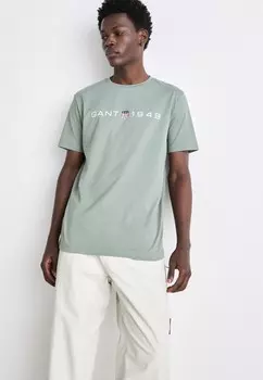 Футболка с принтом GRAPHIC GANT, хаки
