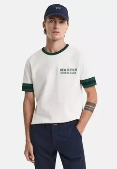 Футболка с принтом GRAPHIC GANT, кремовый