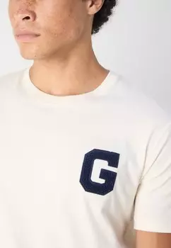 Футболка с принтом GRAPHIC GANT, кремовый