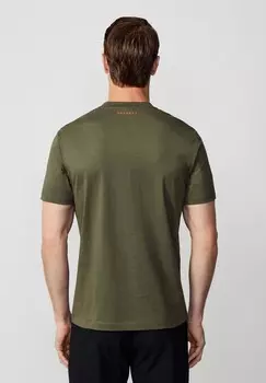 Футболка с принтом GRAPHIC Hackett London, оливковый