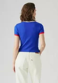 Футболка с принтом GRAPHIC RINGER RICKIE Levi's, синий деним
