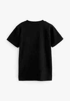 Футболка с принтом Graphic Short Sleeve 2 Pack Standard Next, черно-белый динозавр