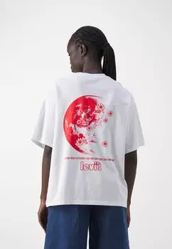 Футболка с принтом Graphic Short Stack Tee Levi's, цвет bright white