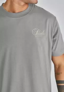 Футболка с принтом Graphic SIKSILK, серый