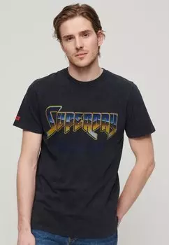 Футболка с принтом GRAPHIC Superdry, черный