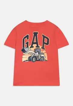 Футболка с принтом GRAPHIC TEE TODDLER BOY GAP, цвет cayenne