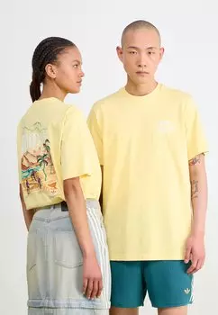 Футболка с принтом GRAPHIC TEE UNISEX Adidas Originals, светло-желтый