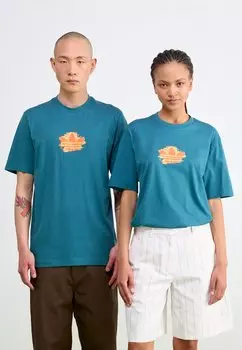 Футболка с принтом GRAPHIC TEE UNISEX Adidas Originals, темно-зеленый