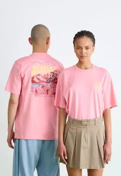 Футболка с принтом GRAPHIC TEE UNISEX Adidas Originals, светло-розовый