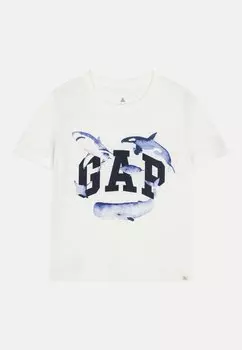Футболка с принтом GRAPHIC TODDLER BOY GAP, цвет off-white