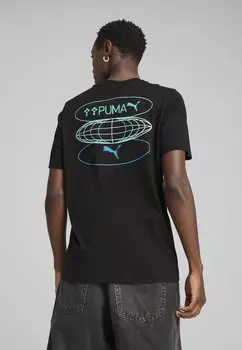 Футболка с принтом GRAPHICS CIRCLES Puma, черный
