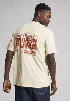 Футболка с принтом GRAPHICS DRIVE-IN Puma, белый
