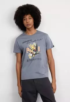 Футболка с принтом Gremlin Alpha Industries, цвет greyblack