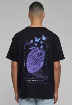 Футболка с принтом Grid Upscale by Mister Tee, черный