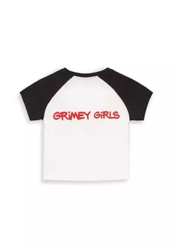 Футболка с принтом Grimey, кремовый