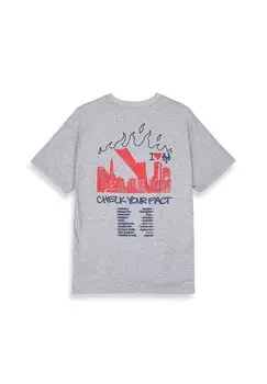 Футболка с принтом Grimey, серый